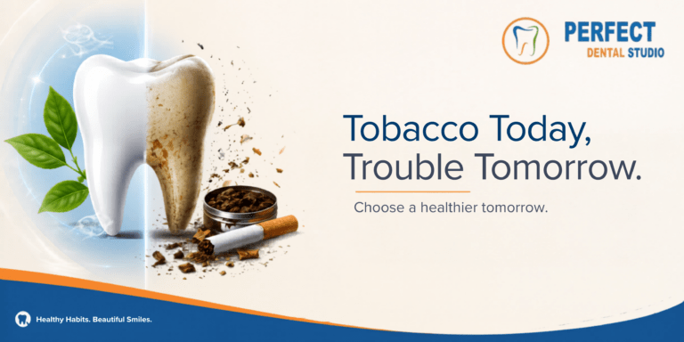 Oral cancer screening for smoking patient at Perfect Dental Studio BTM Bangalore